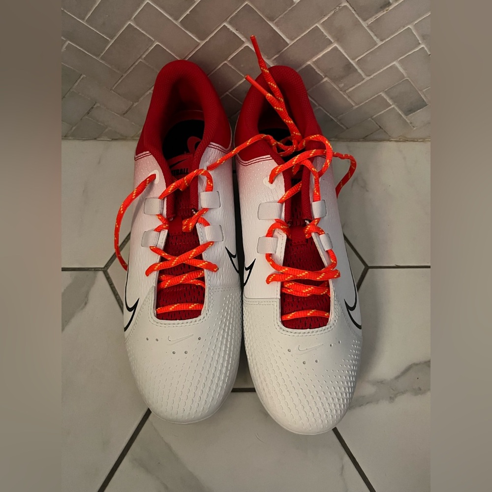 Nike Renew Red and White Softball Cleats